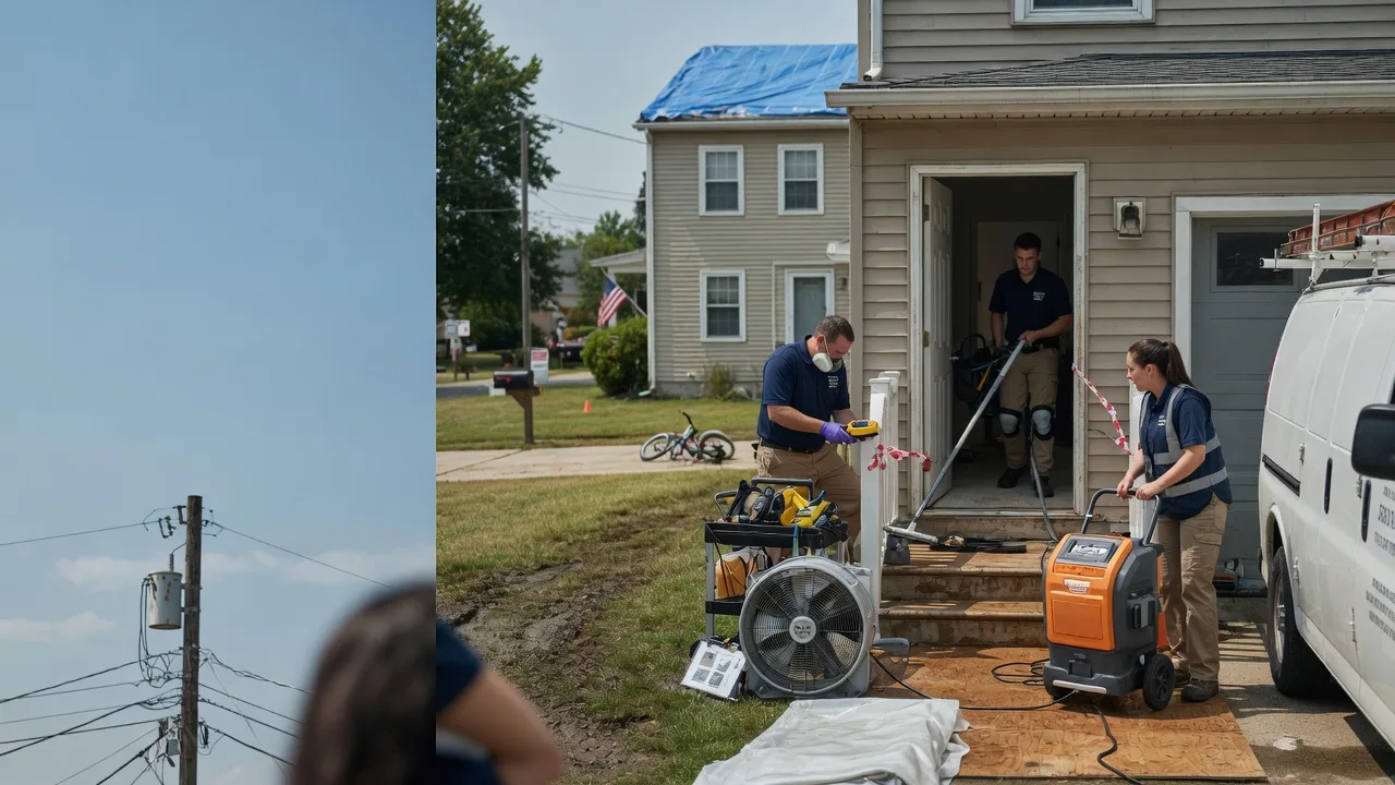 Water Damage Repair in Commiskey, IN near me